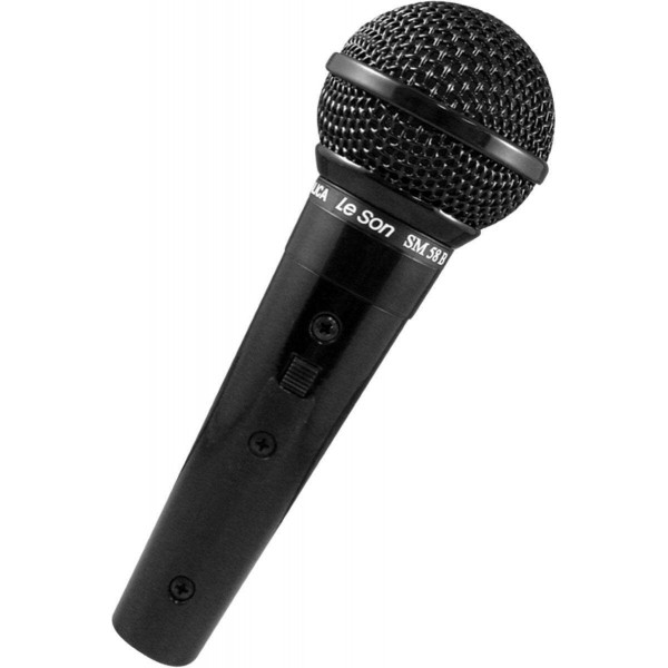 Microfone Metálico Preto Sm58 P4 - Resposta De Freqüências 50hz A 15 Khz - Impedância Baixa 250 Ohm